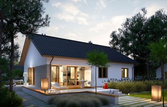 Mẫu nhà cấp 4 đẹp giá rẻ có 3 phòng ngủ phù hợp với gia đình có 3-6 thành viên (Nguồn: Internet)