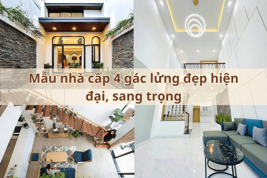 Mẫu nhà cấp 4 có gác lửng tiện nghi, tối ưu diện tích không gian