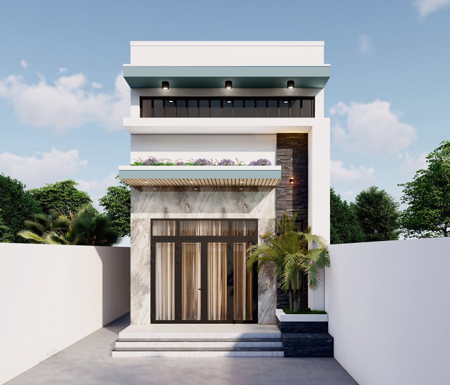 Mẫu nhà cấp 4 gác lửng 200 triệu hiện đại