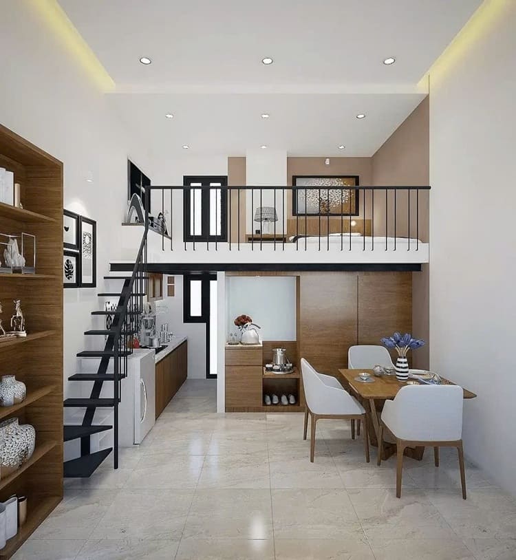 nhà cáp 4 gác lửng 200 triệu