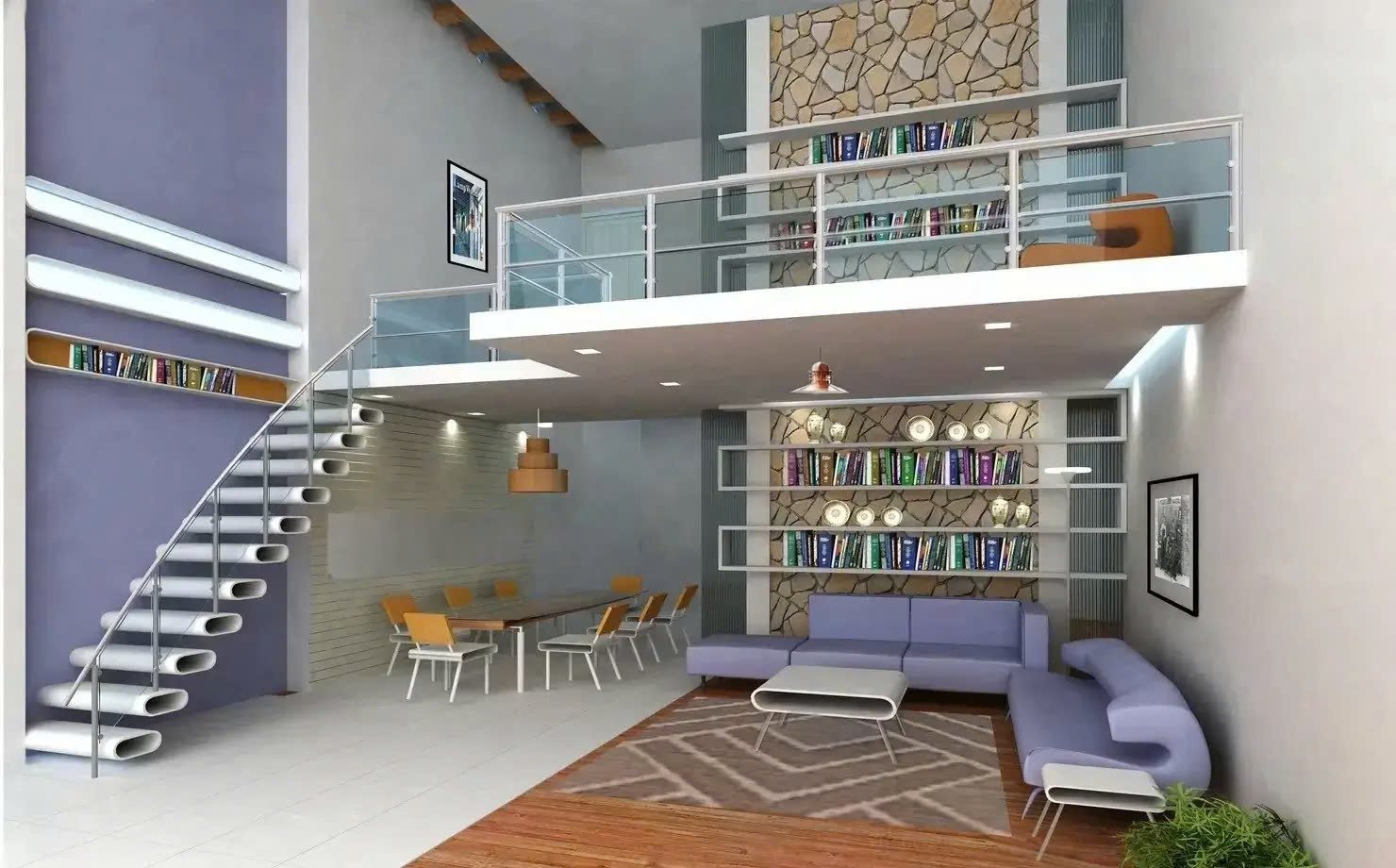 Nhà gác lửng hình ống đẹp