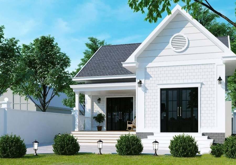 Nhà cấp 4 gác lửng 3 phòng ngủ chữ L phổ biến hiện nay