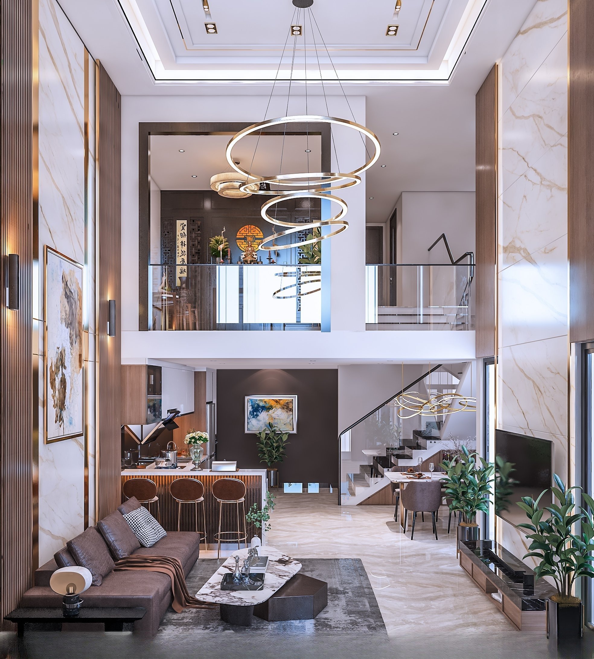 Nhà cấp 4 gác lửng 500 triệu hiện đại