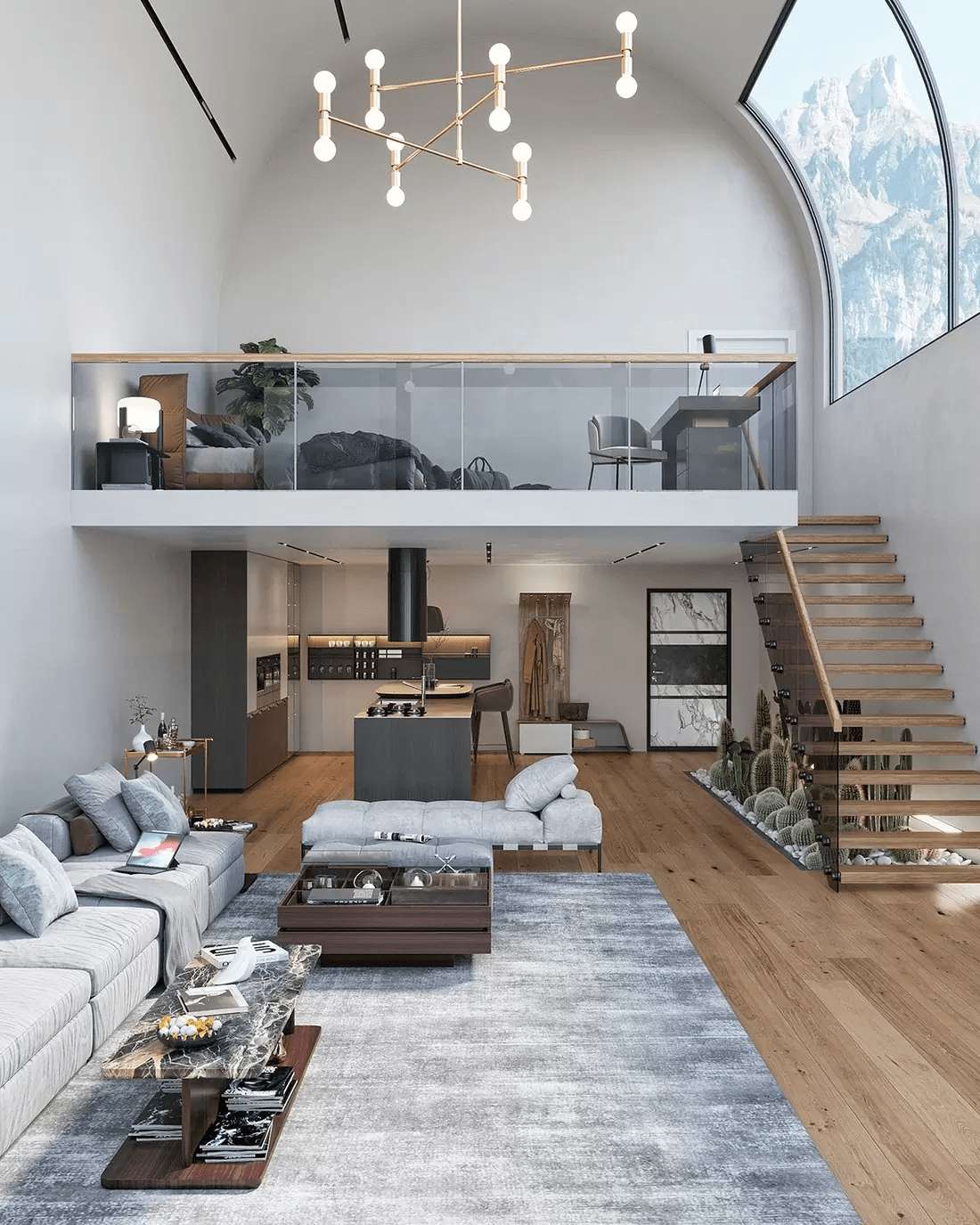 Mẫu nhà cấp 4 gác lửng hiện đại