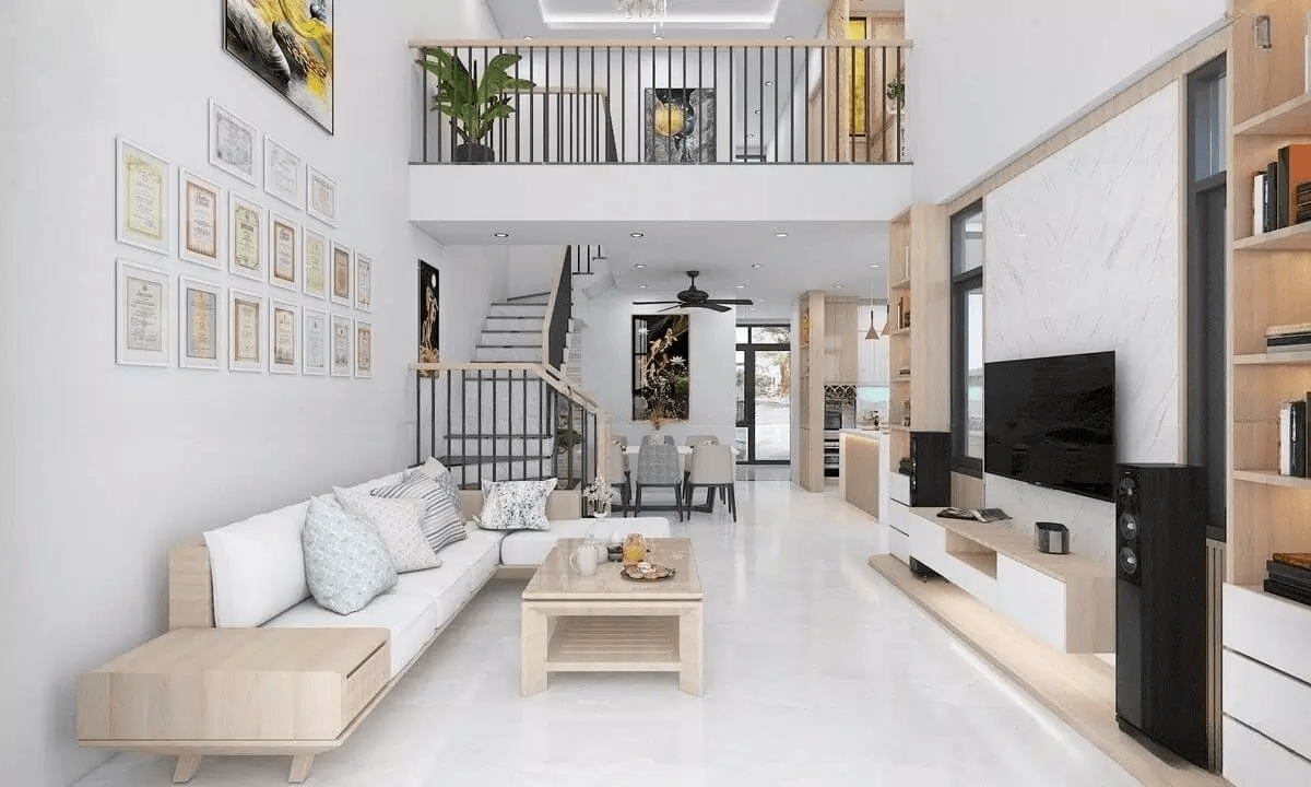 Nhà cấp 4 có gác lửng tối giản, tiết kiệm chi phí