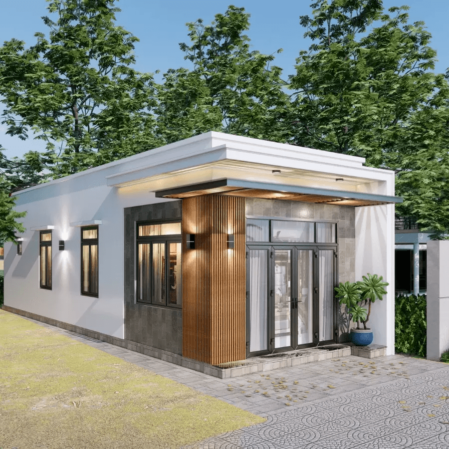 Mặt tiền nhà cấp 4 hiện đại, sang trọng