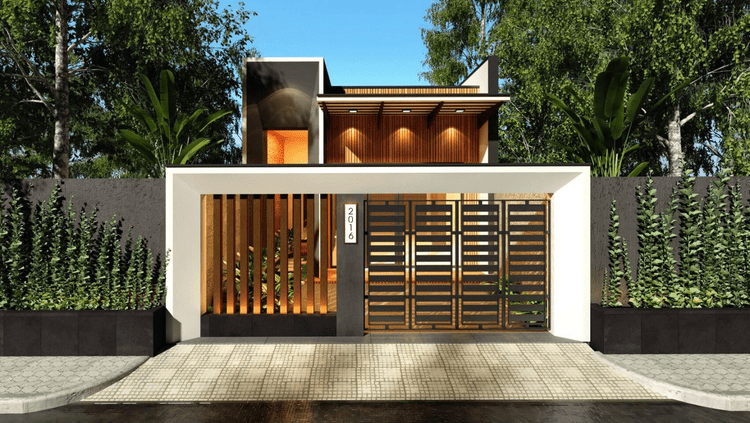 Mẫu nhà cấp 4 mái bằng hiện đại