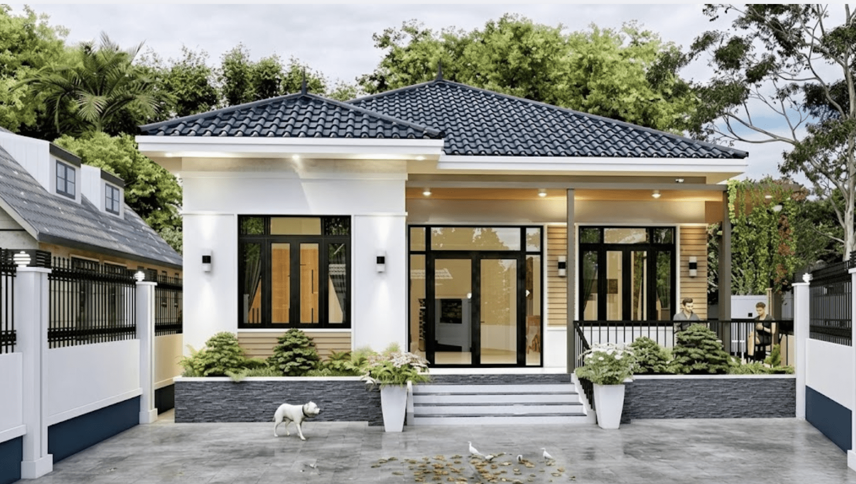 Nhà cấp 4 mái Nhật 3 phòng ngủ 500 triệu đơn giản 