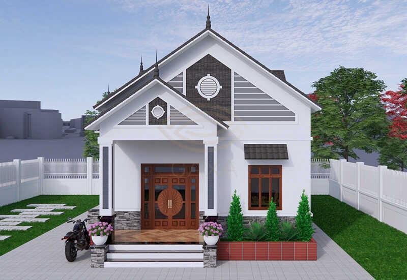 mẫu nhà cấp 4 mái bằng 3 phòng ngủ đẹp hiện đại