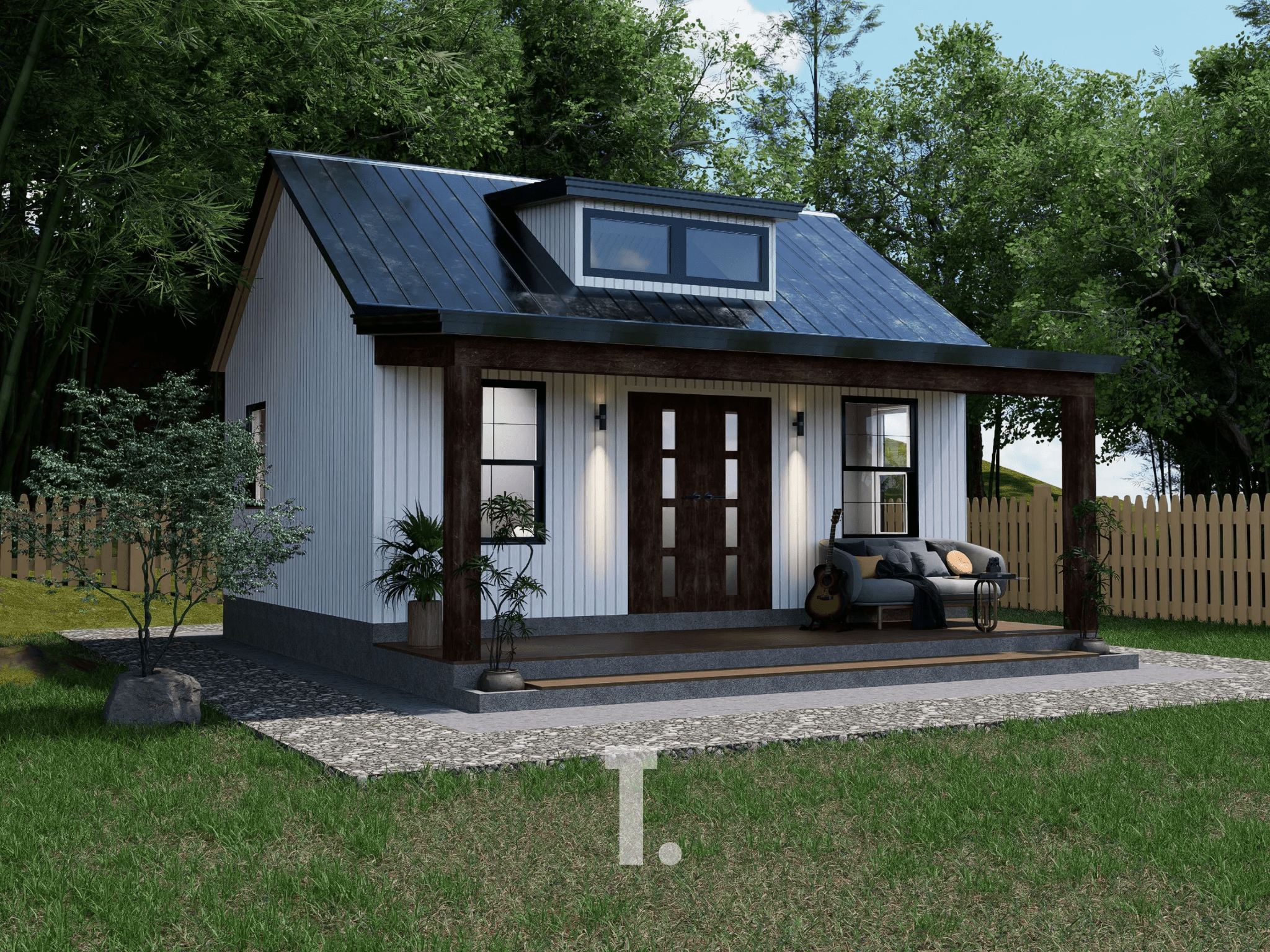 Nhà cấp 4 mái Thái 40m2 dành cho 1 - 2 người