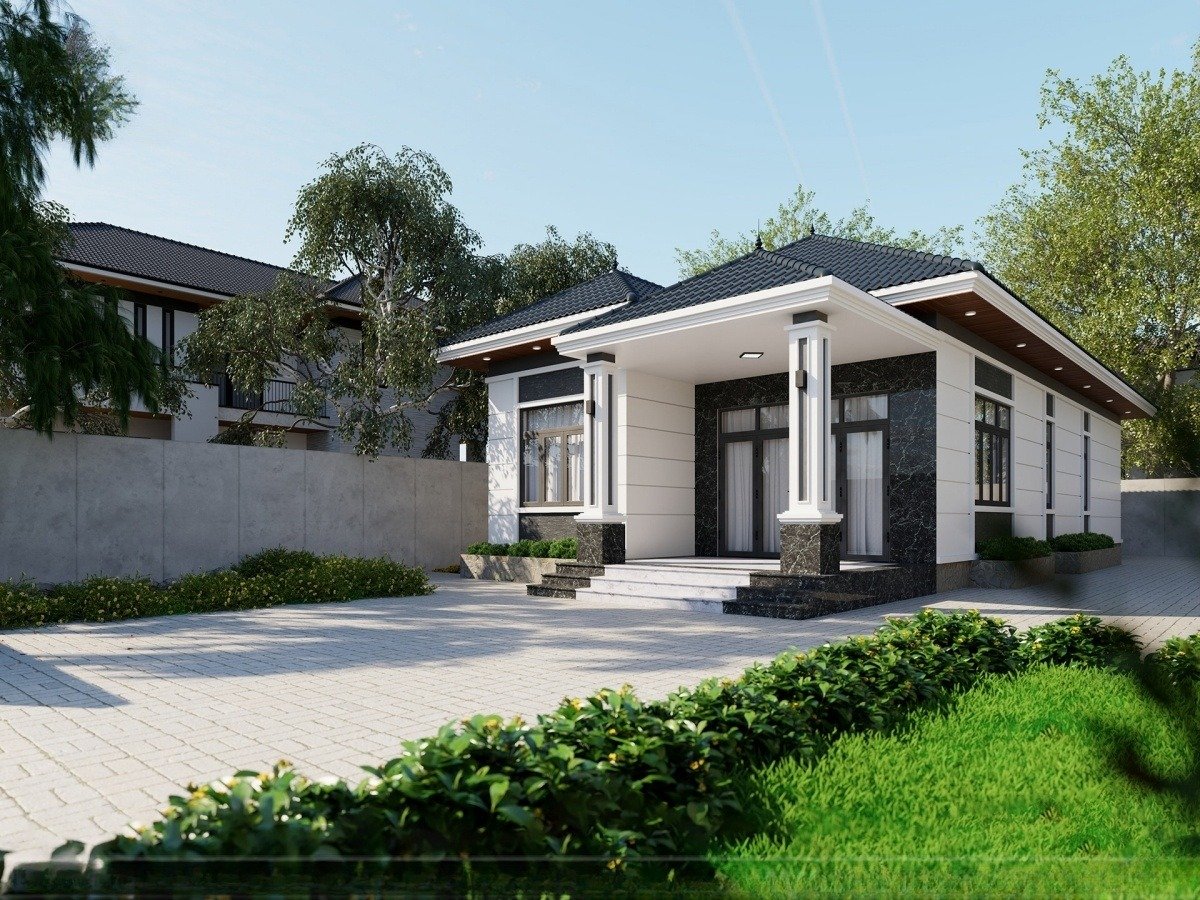 Mẫu nhà mái Thái cấp 4 5x20m giá rẻ