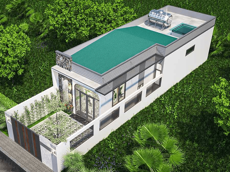 Mẫu nhà cấp 4 đẹp mái tôn đẹp, giá 300 triệu