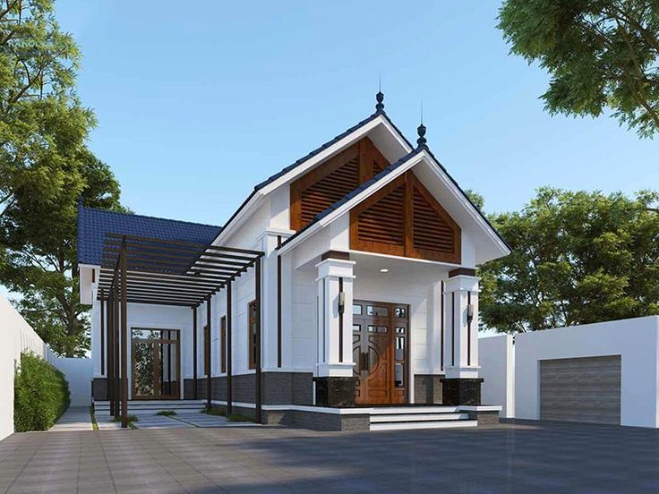 Mẫu nhà chữ L hiện đại