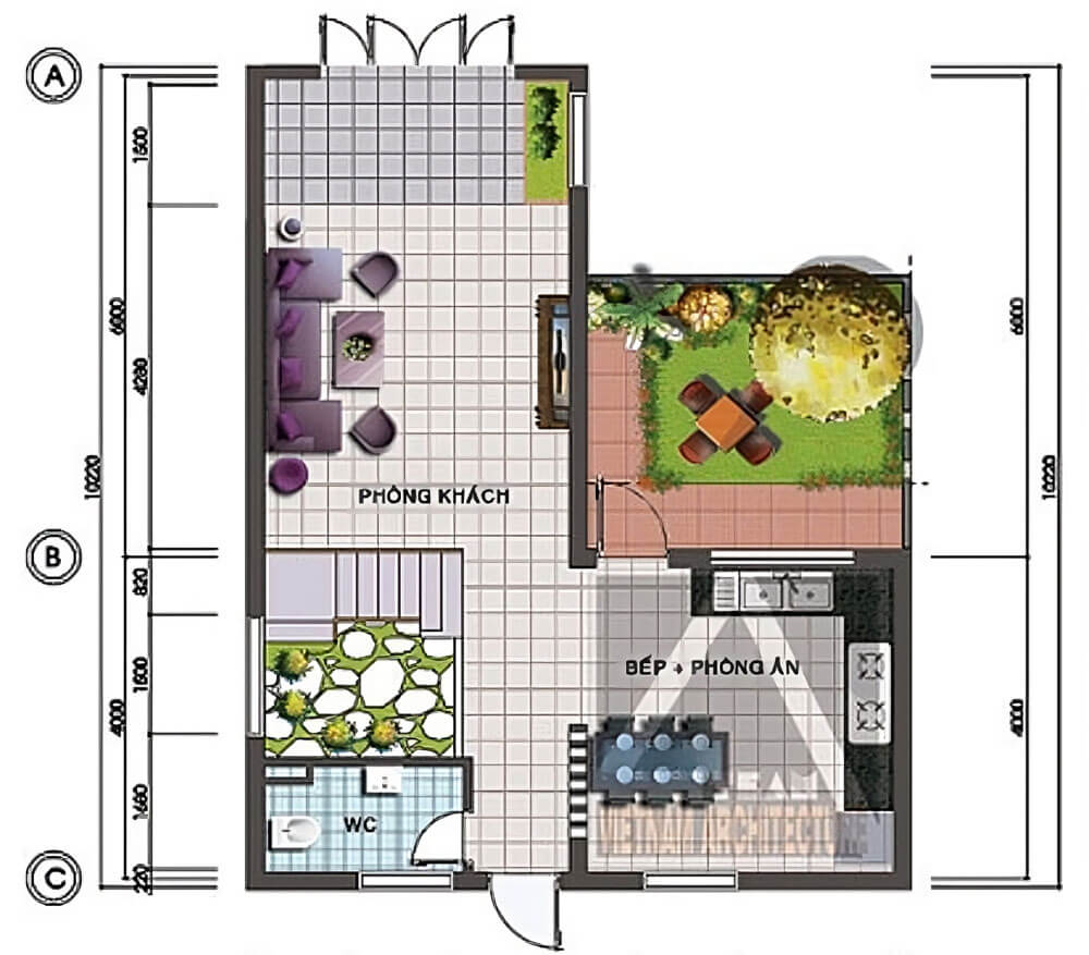 Bài trí nội thất nhà chữ L đúng cách, hợp phong thuỷ