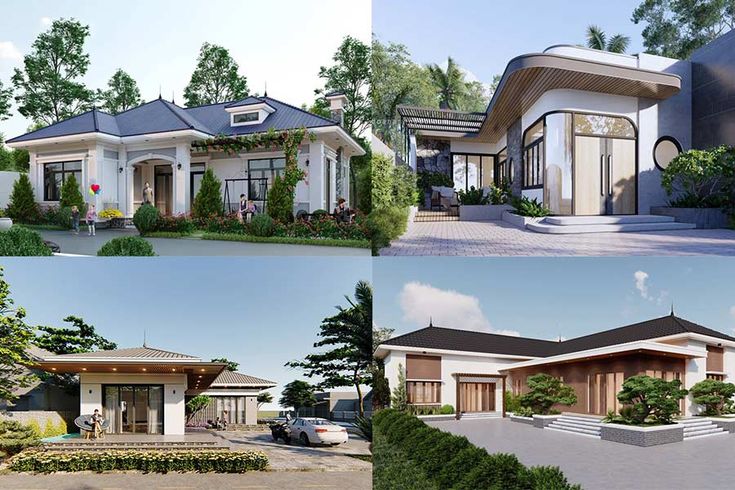 Mẫu nhà chữ L 1 tầng đầy đủ công năng