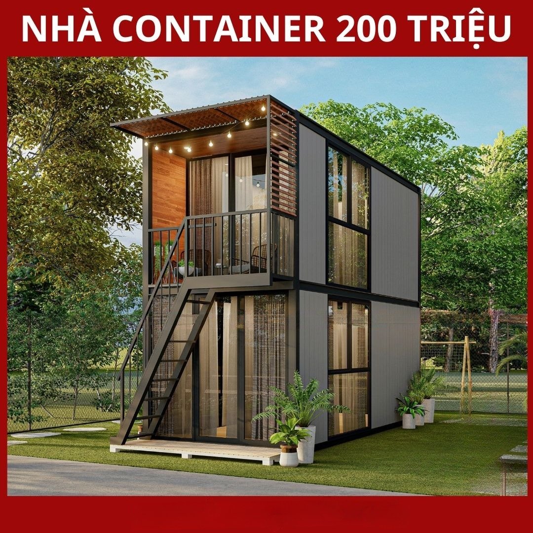 Mẫu nhà container 200 triệu, thiết kế đẹp và mới lạ