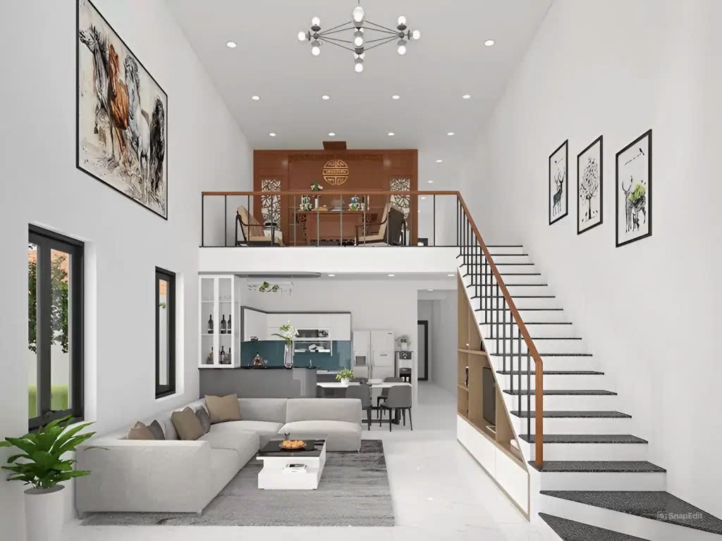 Trang trí nhà gác lửng 3 phòng ngủ 700 triệu 
