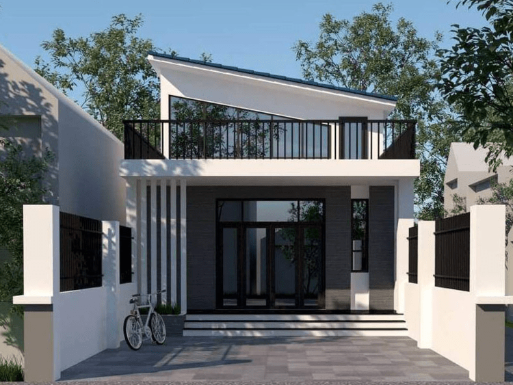 Mẫu nhà gác lửng 5x12 2 phòng ngủ đẹp, đơn giản