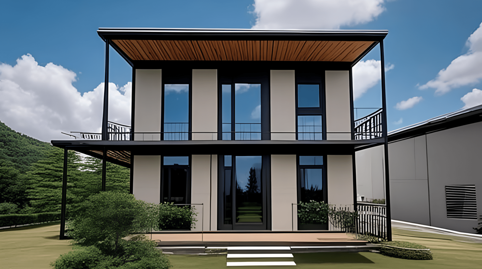 Nhà khung thép 2 tầng 50m2
