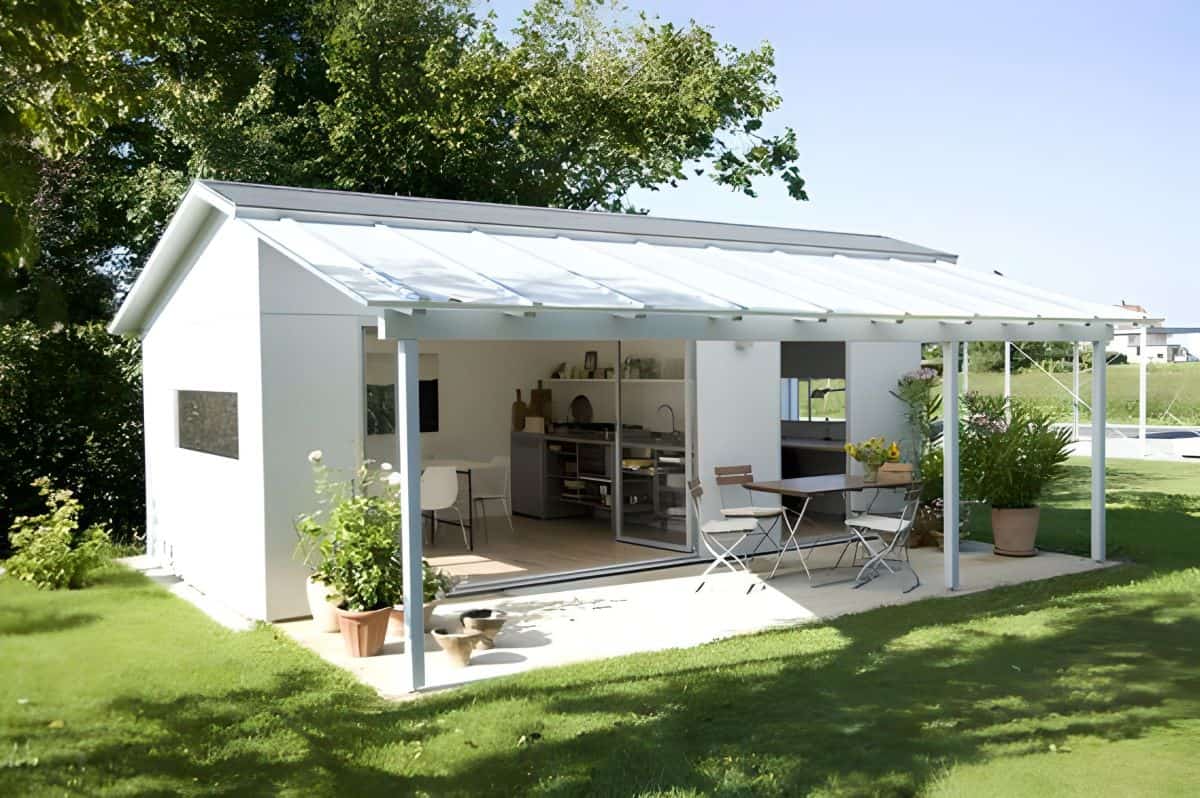 Nhà lắp ghép 100 triệu mái Nhật nhẹ nhàng tinh tế 