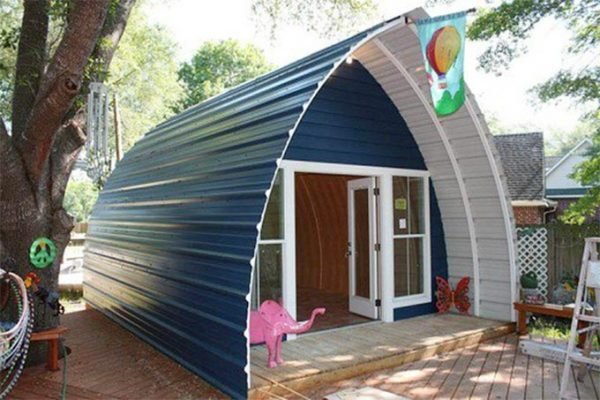 Nhà lắp ghép 100 triệu mái vòm đơn giản