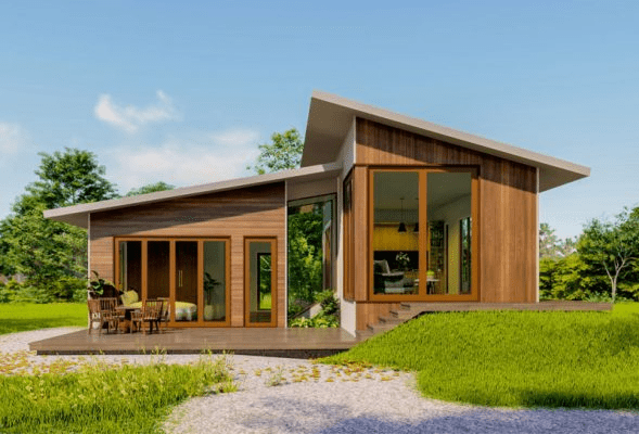 Mẫu nhà lắp ghép cao cấp được thi công bằng vật liệu chất lượng, tích hợp tiện nghi hiện đại và thiết kế đẳng cấp, đáp ứng nhu cầu sống sang trọng và bền vững