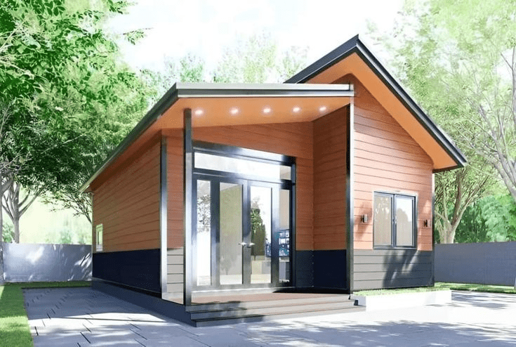 Mẫu nhà cấp 4 đẹp với khung lắp ráp tiện lợi được nhiều gia đình lựa chọn nhờ thiết kế đơn giản, thi công nhanh và phù hợp với nhu cầu sử dụng lâu dài ở nông thôn lẫn thành thị