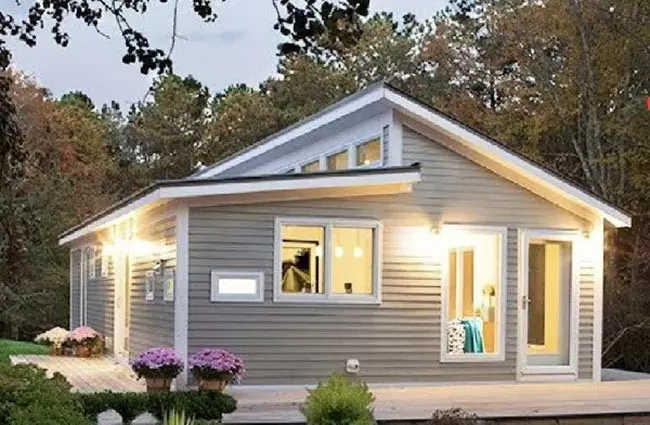 Mẫu nhà lắp ghép 50 triệu có mái che hiện đại