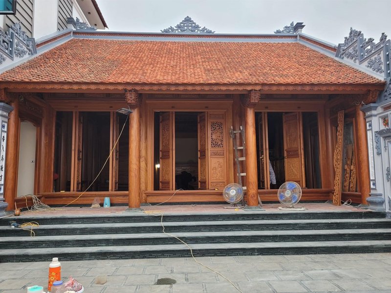 mẫu nhà mái ngói 3 gian phổ biến ở nông thôn