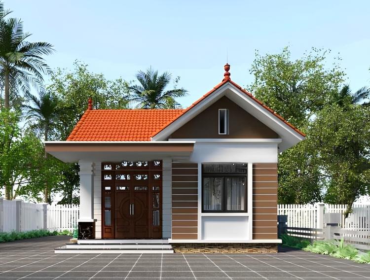 Mẫu nhà mái ngói 1 tầng đẹp, tiết kiệm chi phí