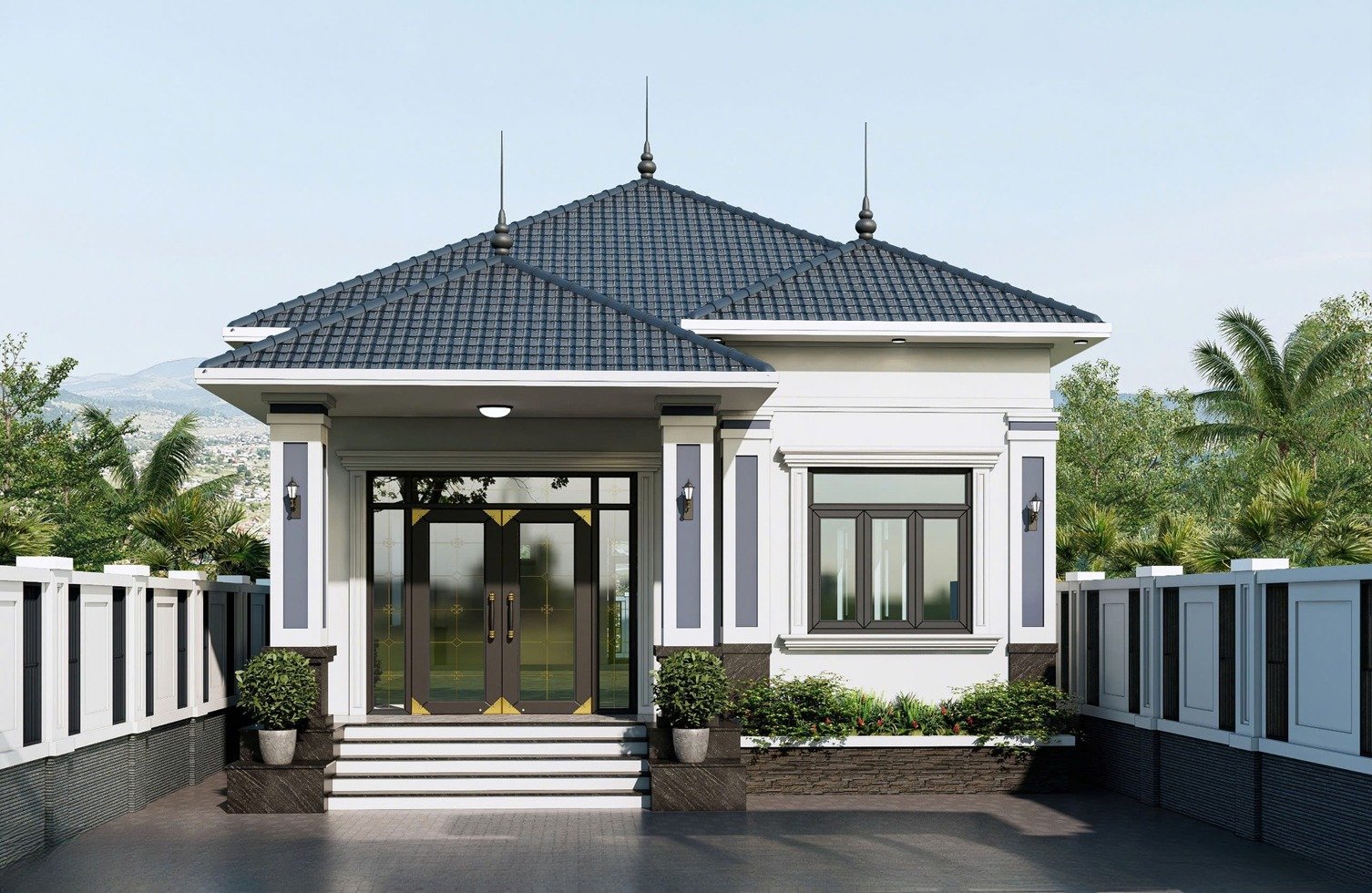 Mẫu nhà gác lửng mái Nhật