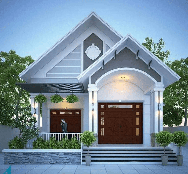 Mẫu nhà mái Thái 1 tầng 3 phòng ngủ 100m2 được bố trí khoa học, tối ưu công năng sử dụng