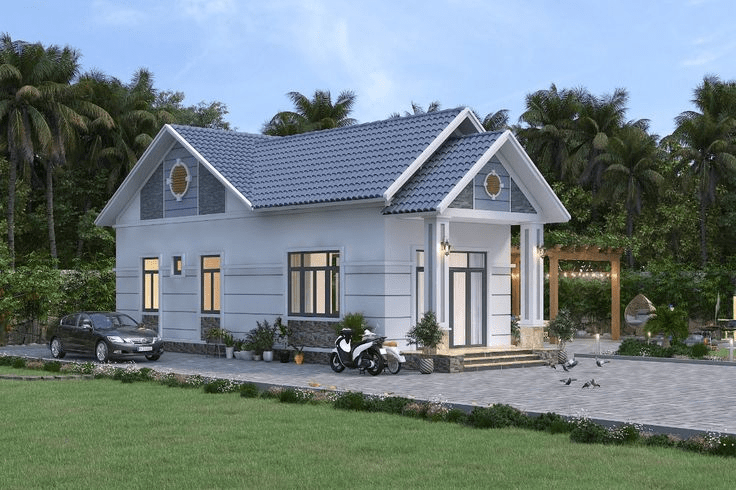 Nhà mái Thái 1 tầng được thiết kế tối ưu công năng, phù hợp cho gia đình Việt