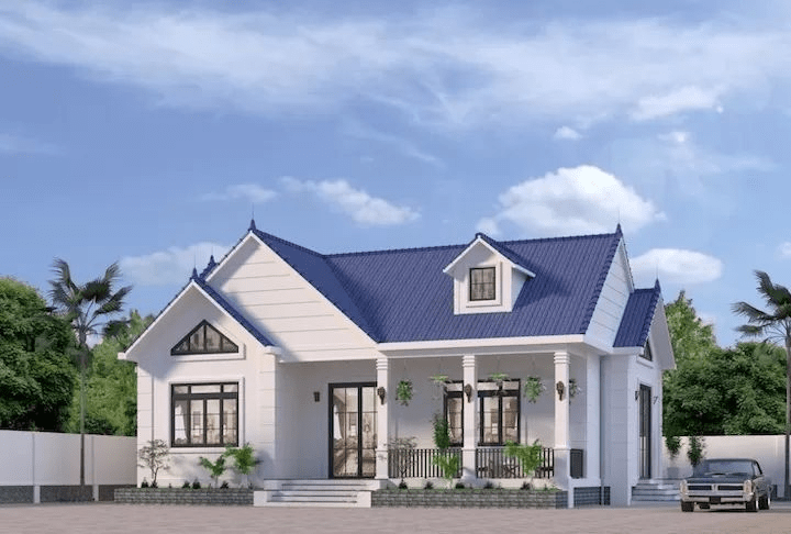 Mẫu nhà cấp 4 chữ L mái Thái tạo nên không gian sống linh hoạt và thoáng đãng