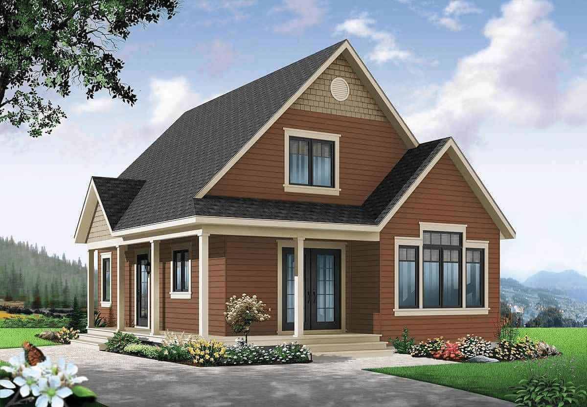 Mẫu nhà mái Thái 1 tầng phong cách châu Âu thường sử dụng gam màu nhẹ nhàng và vật liệu cao cấp