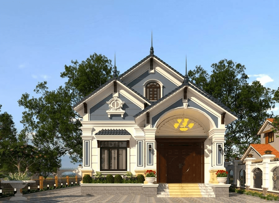 Mẫu nhà mái Thái 4 phòng ngủ