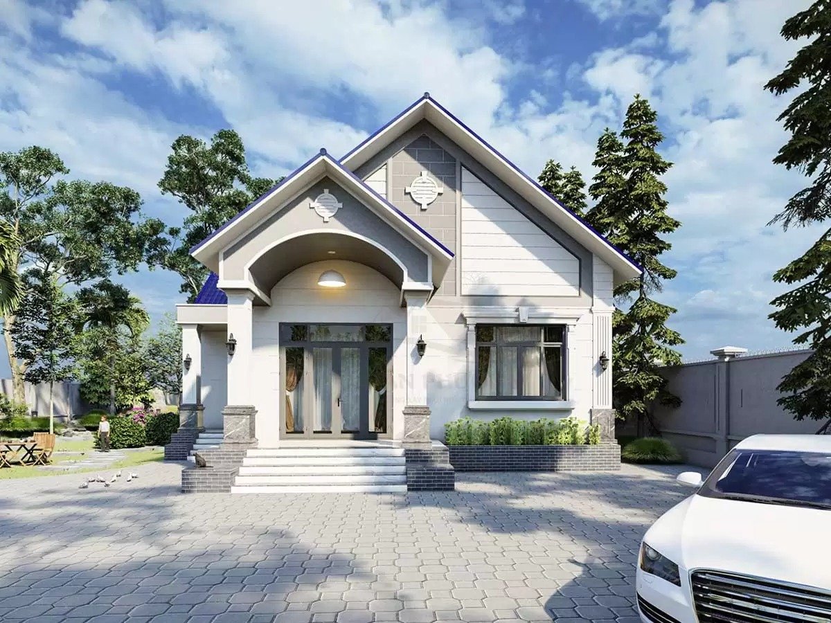 Mẫu nhà mái Thái cấp 4 ở nông thôn giá rẻ 400 triệu đẹp, hiện đại