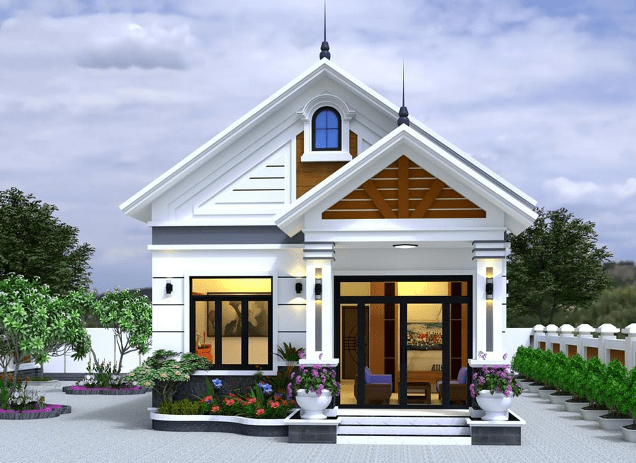 Mẫu nhà mái Thái hiện đại 120m2