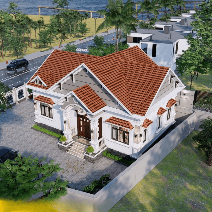 Mẫu nhà vườn mái Thái sang trọng