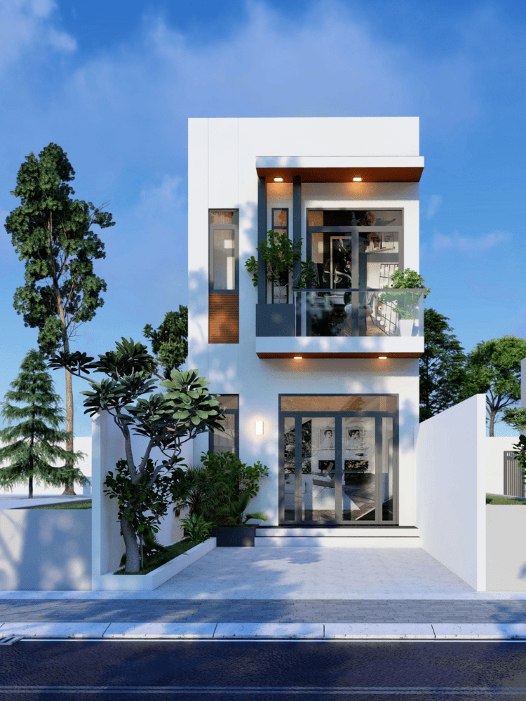 Nhà ống 2 tầng được xây dựng phổ biến ở những khu vực đông dân, đất dài và hẹp