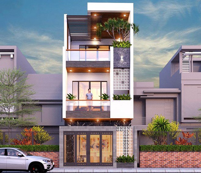 nhà ống đẹp 3 tầng 5m tiện nghi