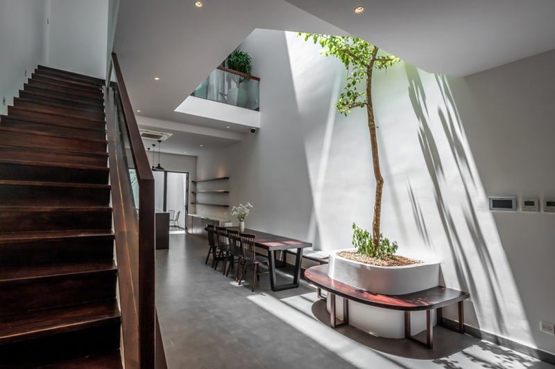 nhà ống đẹp 3 tầng 5m có giếng trời