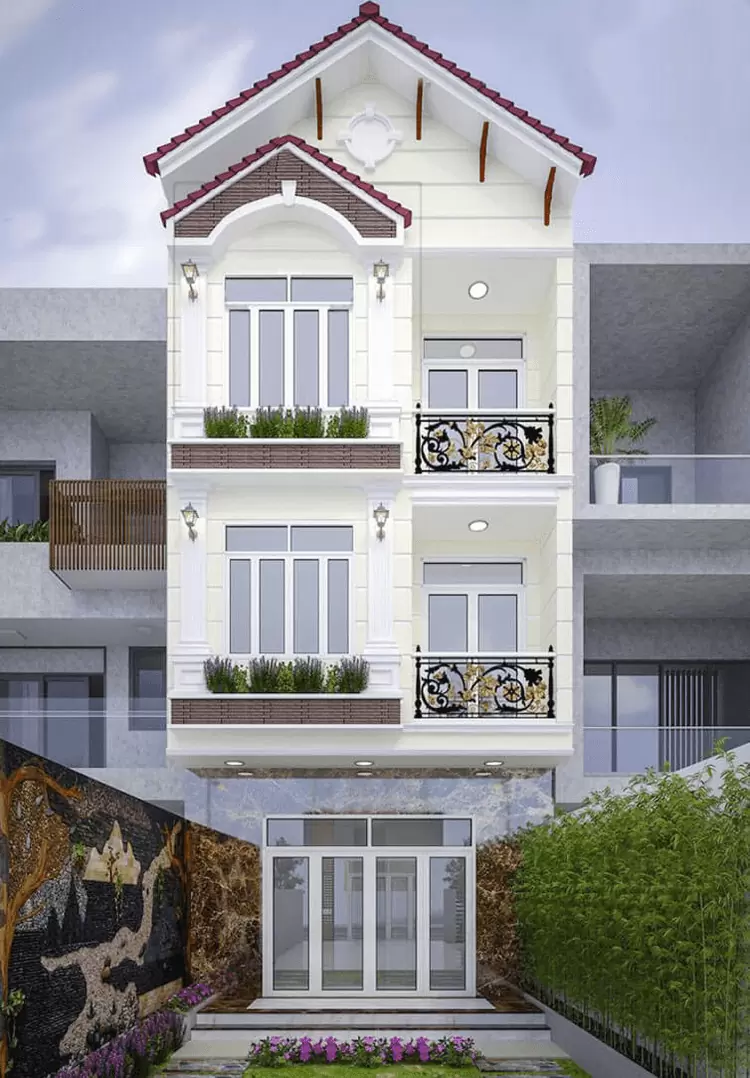 nhà ống đẹp 3 tầng 5m đa công năng