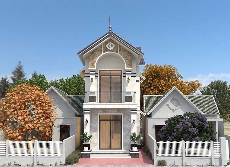 nhà ống mái thái 2 tầng hài hòa