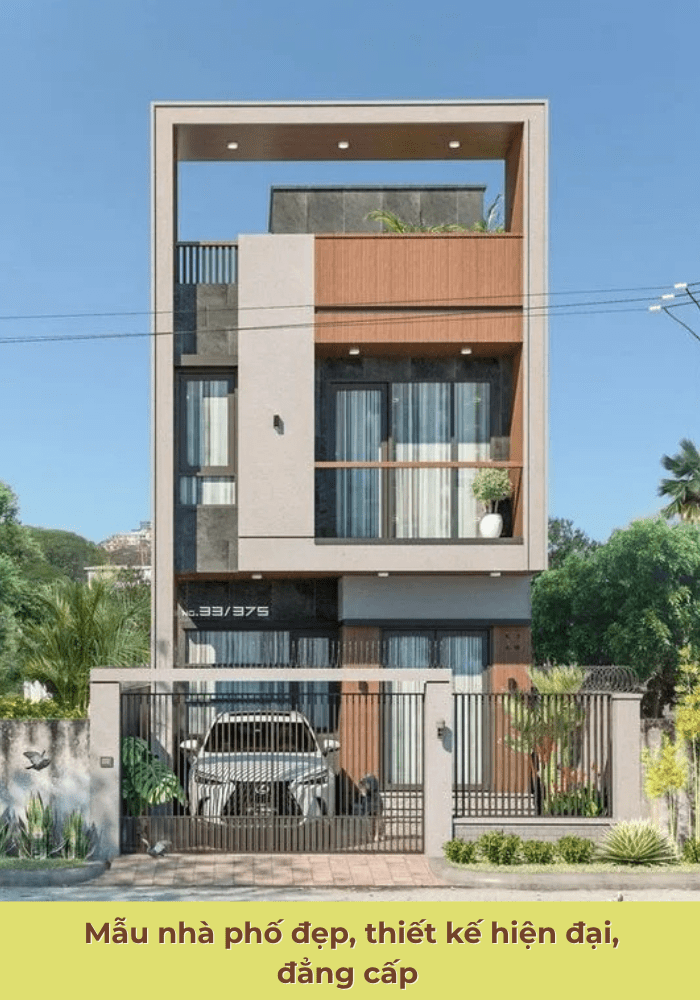 Mẫu nhà phố đẹp, thiết kế hiện đại, đẳng cấp