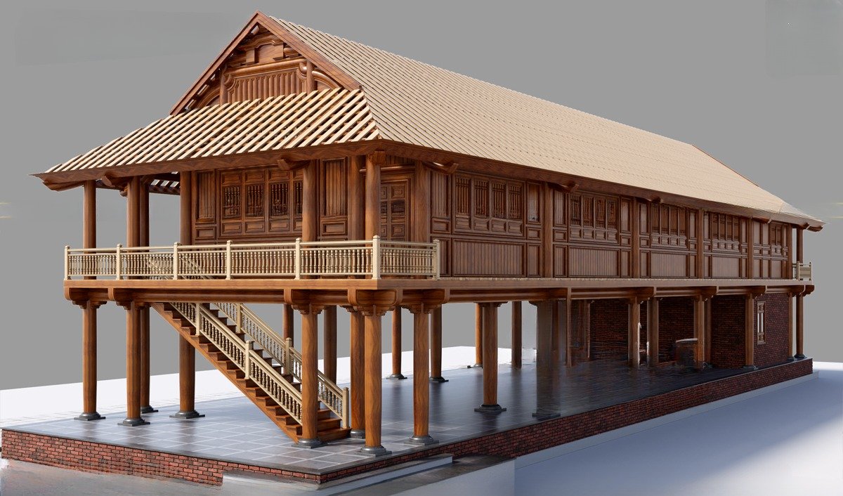 Mẫu nhà sàn gỗ ấm cúng, đẹp hiện đại