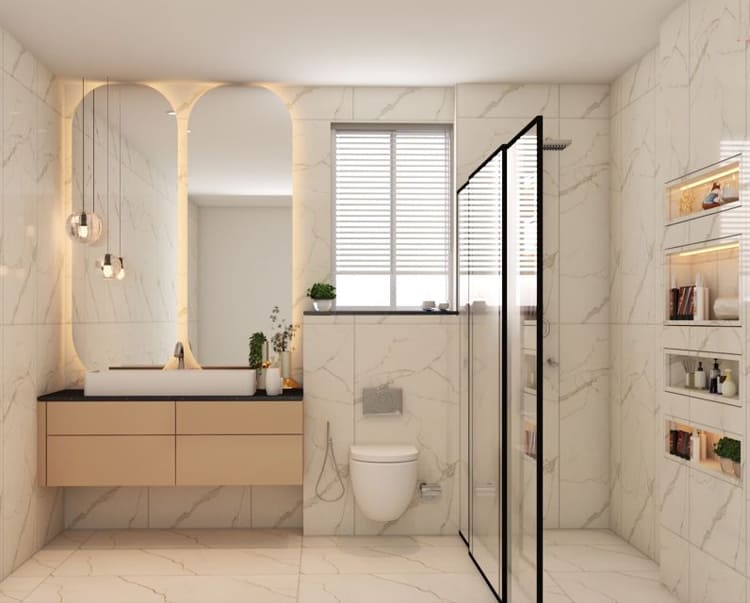 mẫu nhà tắm đẹp sang trọng tinh tế