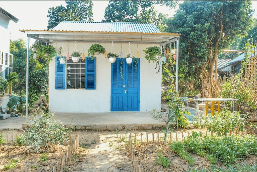 Nhà thép tiền chế ở nông thôn đẹp, đầy đủ tiện nghi