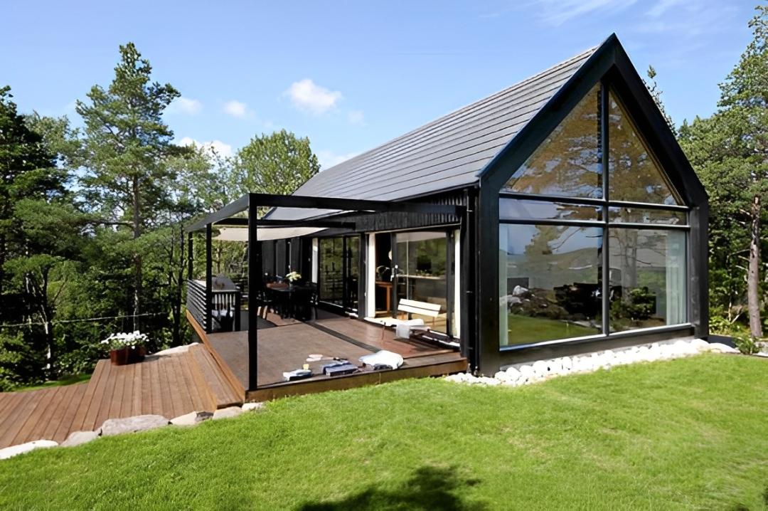 Mẫu nhà thép tiền chế bằng sắt đẹp, hiện đại, tiện nghi