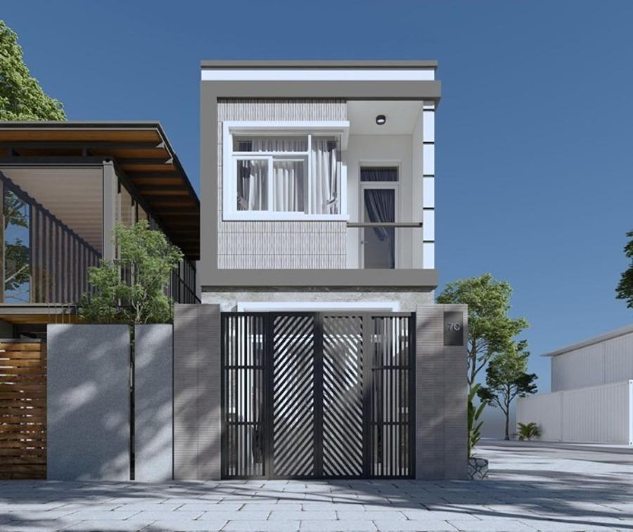 Mẫu nhà khung thép tiền chế 2 tầng có thiết kế độc đáo, ấn tượng